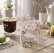Чашка з подвійними стінками Fiora Colorful Hearts 210 мл