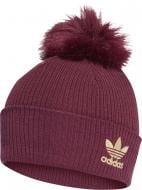 Шапка Adidas W Fur Pom Beani H35534 р.L бордовий