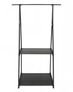 Вешалка-стойка для одежды Fabrika FK-WH3013 ROLL с полками 83x43x156 см черный