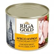 Тушенка Riga Gold мясо курицы в собственном соку 525 г