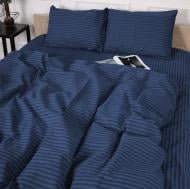 Комплект постільної білизни Бязь 17-0609 Stripe Blue 220х240 см синій MirSon