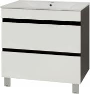 Тумба напольная Сансервіс Элит 80-N с умывальником Элит 9081 белая-венге