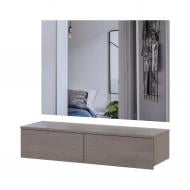 Тумба навесная Doros Левия с зеркалом 1000x1000x320 мм каннол/каннол