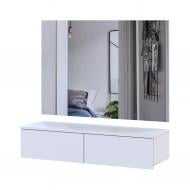 Тумба навесная Doros Левия с зеркалом 1000x1000x320 мм белый/белый