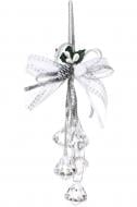 Подвеска декорированная вязка акрилов с бантом 24 см прозрачный с серебряным EPI-P1906019AB