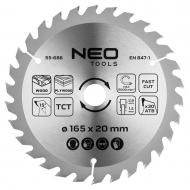 Пиляльний диск NEO tools 165x20x1,5 Z30 55-686