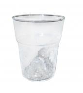 Кашпо для орхидей стекло кракелюр стеклянная h16 d13 круглый прозрачный Finezja (23324)