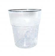 Кашпо для орхидей стекло кракелюр стеклянная h18 d16 круглый прозрачный Finezja (23324.1)