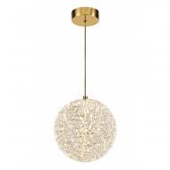 Светильник светодиодный Luminaria LED подвесной с пультом 12 Вт золотой ELISA CRYSTAL 12W ORB GOLD