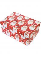 Коробка подарочная прямоугольная красная с сантой 23.5х16х10см 1110