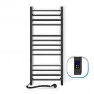 Полотенцесушитель электрический NAVIN Классик Квадро 500х1200 Sensor левый с таймером черный муар (12-216153-5012)