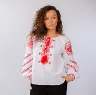 Блуза Эдельвика р. XS белый с красным 129-24/09 Блуза Эдельвика р. XS белый с красным 129-24/09