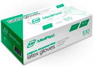Рукавички оглядові MedPlast латексні з пудрою нестерільні розмір XS 100 шт./уп. Рукавички оглядові MedPlast латексні з пудрою нестерільні розмір XS 100 шт./уп.