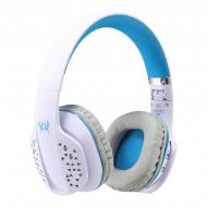 Ігрові бездротові навушники Bluetooth Kotion EACH B3507 зі складним корпусом Біло-блакитний (hpkotb3507whbu)