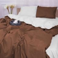 Комплект постельного белья MirSon Mocco (11-2107+19-1217) белый/шоколадный