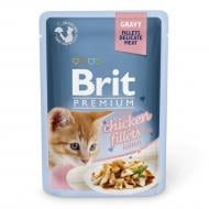 Корм Brit Premium для котят филе курки в соусе пауч 85 г