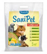 Наполнитель Природа для кошачьего туалета Sani Pet, древесный, лимон, 5 кг