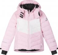 Куртка горнолыжная для девочек Reima Saivaara р.122 бело-розовый 531556-4010