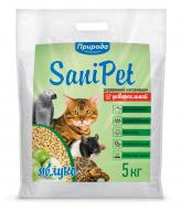 Наповнювач Природа для котячого туалету Sani Pet, деревний, яблуко, 5 кг