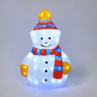 Декорация литой Снеговик 28х25х50 см QC6044 светодиодная (LED) 80 ламп 50 см