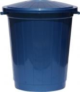 Бак для мусора с крышкой Ал-Пластик 50 л синий
