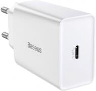 Сетевое зарядное устройство BASEUS QC 1С CCFS-SN02 20W White