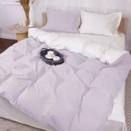 Комплект постельного белья MirSon Poplin Line 002+054 Geraldine белый/светло-серый