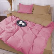 Комплект постельного белья MirSon Poplin Line 015+041 Honey розовый/коричневый