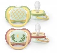 Пустышка Philips Avent SCF376/27 Ultra Air Ночная, 0-6 мес., нейтральная