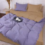 Комплект постельного белья MirSon Poplin Line 015+056 Miguel фиолетовый/коричневый