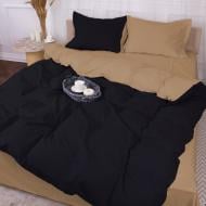 Комплект постельного белья MirSon Poplin Line 015+099 Azhlei коричневый/черный