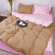 Комплект постільної білизни MirSon Poplin Line 018+015 Huskar коричневий/рожевий