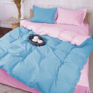 Комплект постельного белья MirSon Poplin Line 018+067 Nelson голубой/розовый