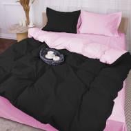 Комплект постельного белья MirSon Poplin Line 018+099 Ammon розовый/черный