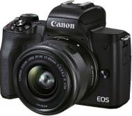 Фотокамера Canon EOS M50 Mark II + 15-45 IS STM KIT Vlogger Kit Black black (4728C050)