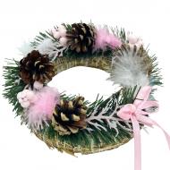 Декорація новорічна MISLT Вінок Сіно 15 см CWS150-1