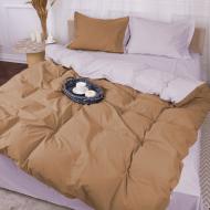 Комплект постільної білизни MirSon Poplin Line 054+015 Cabading коричневий/сірий