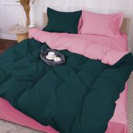 Комплект постельного белья MirSon Poplin Line 041+091 Renato изумрудный/розовый