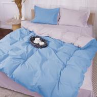 Комплект постельного белья MirSon Poplin Line 054+067 Gerwin голубой/светло-серый