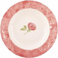 Тарелка для супа Damascus flower Pink 24 см 910-083 Claytan Ceramics