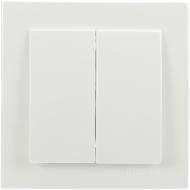 Выключатель двухклавишный Nilson Touran без подсветки белый 24111003