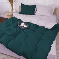 Комплект постельного белья MirSon Poplin Line 054+091 Denise изумрудный/светло-серый