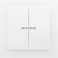 Выключатель двухклавишный Nilson Touran с подсветкой белый 24111004