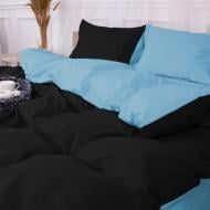 Комплект постельного белья MirSon Poplin Line 067+099 Charmaine черный/голубой