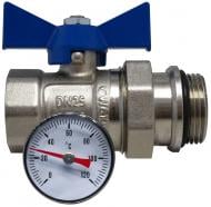 Кран с американкой Water House G1" со встроеным термометром бабочка синяя