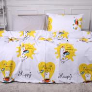 Комплект постільної білизни MirSon 17-0574 Good Morning Cat білий із малюнком Комплект постільної білизни MirSon 17-0574 Good Morning Cat білий із малюнком