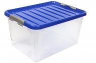 Ящик для зберігання поліпропіленовий Heidrun 605_синій ClipBOX light 31 л 250x350x480 мм