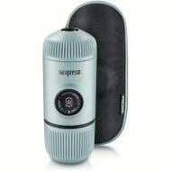 Кавоварка портативна Wacaco Nanopresso блакитна з чохлом, механічна, для меленої кави