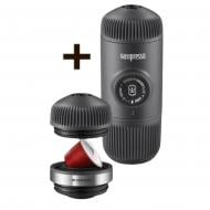 Кавоварка портативна Wacaco Nanopresso з адаптером для капсул, механічна, для меленої кави