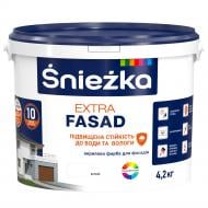 Краска акриловая водоэмульсионная Sniezka Extra Fasad мат белый 4,2 кг